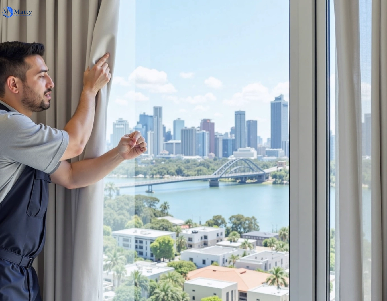 Professional curtain steam cleaning service claymore-nsw QLD by Matty Curtain Cleaning