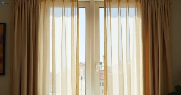 Dusty and dull curtains in claymore-nsw before steam cleaning